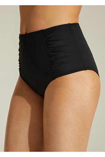 SUWEN High Waist and Side Pleated Bikini Bottom
