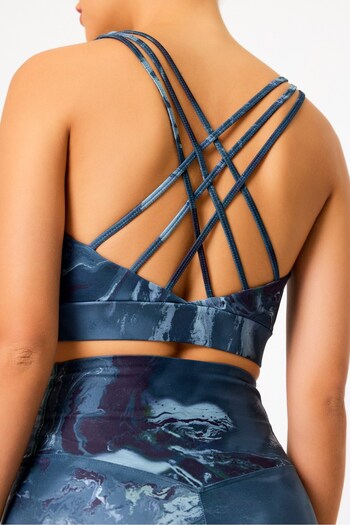 GRAB Спортивний бюстгальтер Zumrut Tie Dye з візерунком на бретелях на спині