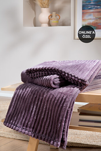 Yataş Holly Wellsoft Tv Blanket 140X190 cm - Ash Purple
