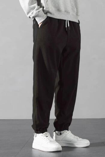 GENIUS STORE Polar Fabric Oversize Khaki Men's Sweatpants Oversize Sweatpants