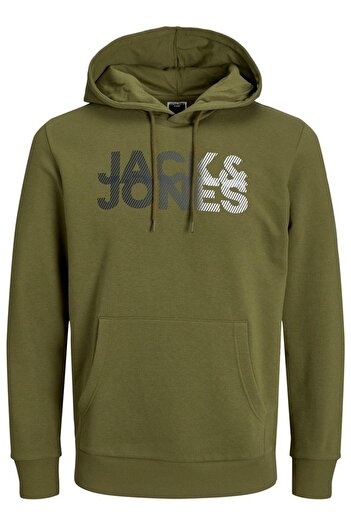 Jack & Jones JACK&JONES JCOSHADY SWEAT HOOD FST KHAKI