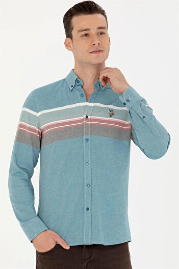 U.S. Polo Assn. Чоловіча бензинова кофта з довгим рукавом Сорочка ELIFSU BUTIKHOME