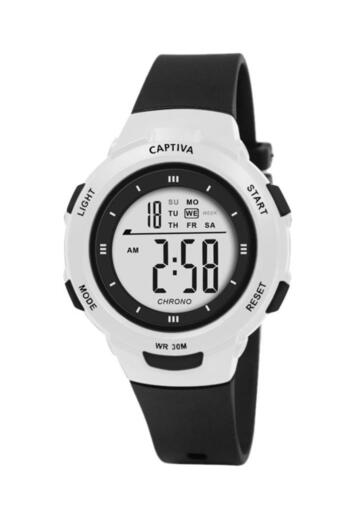 captiva Capitaiva Digital Fan Children's Watch 30 Meters Water Resistant Sports Children/Teenager Wristwatch Gs-Fb-Bjk