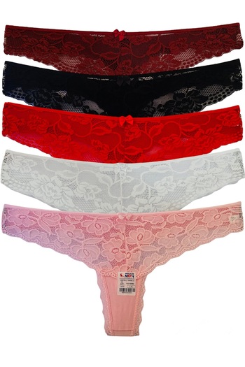 Miss Blue Moon Lace Thong 5-piece 1670