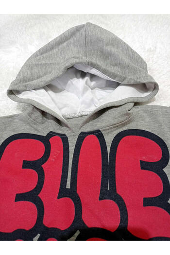 ELLE 100% Cotton Soft Combed Cotton Hooded Sweatshirt-Tracksuit Double Children's Set