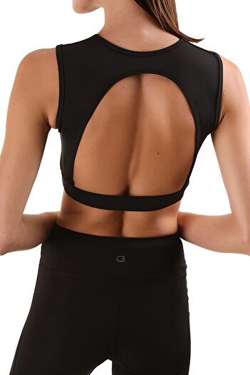 GRAB Black Open Back Bra