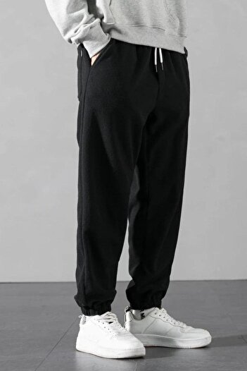 GENIUS STORE Polar Fabric Oversize Μαύρο Ανδρικό Φούτερ Oversize Φούτερ