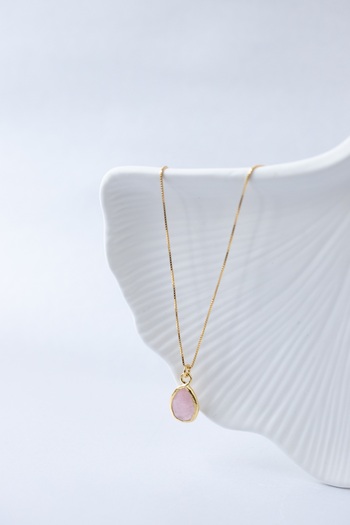 art and crafts jewelry Ekim Burç Taşı Gül Kuvars 925 Gümüş Kolye