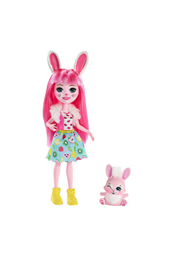 Enchantimals Mattel Enchantimals Bebek Serisi Ana Karakter Bebekler, Bree Bunny Bebek ve Twist, FXM73
