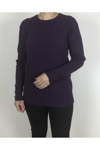 ECE GİYİM Bead Detailed and Thick Lycra Hair Braid Patterned Blouse