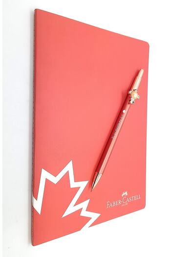 Faber Castell A5 Colored Page Notebook 40 Yp Unlined and Versatile Pencil 0.7