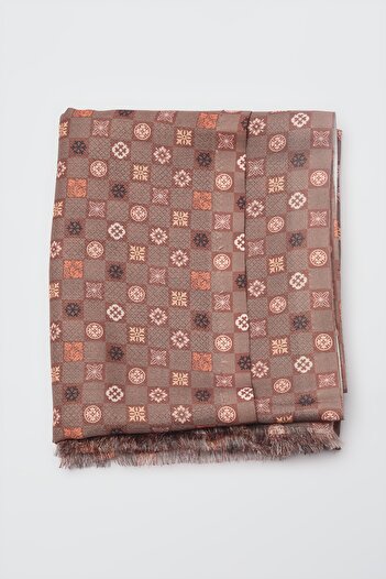 Trendyol Modest Σάλι με καφέ σχέδιο TCTSS21SL0003
