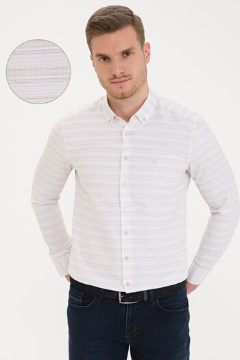 Pierre Cardin Beige Slim Fit Shirt