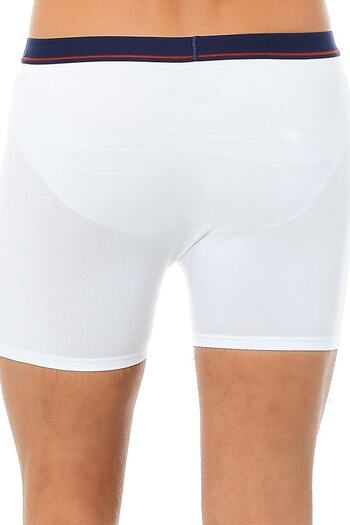 Kom Ανδρικό λευκό Sportsman Koton Modal Long Leg Boxer