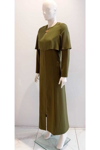 Kayra Top Cut Chiffon Ruffled A-Line Topcoat