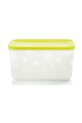 Tupperware حاوية تخزين ألاسكا باللون الأصفر مع غطاء سعة 2.5 لتر