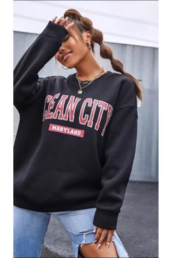 BENROMA OCEAN CITY Printed Oversize Sweat