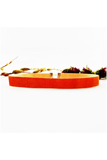Bijustore Tan Velvet Women's Choker Necklace