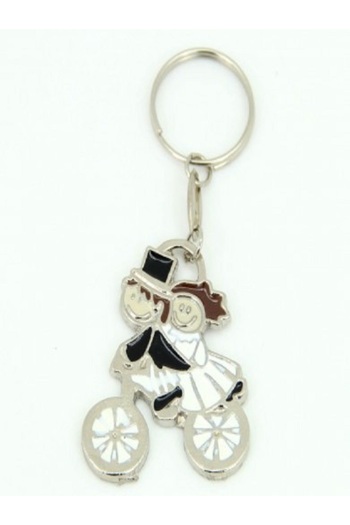 Kazanabil BICYCLE BRIDE GROOM METAL KEYRING WEDDING CANDY DECORATION MATERIAL 5 PIECES
