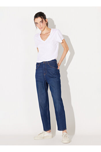 Lee Pantaloni de denim cu talie înaltă, albastru bleumarin, pentru femei L31J01258