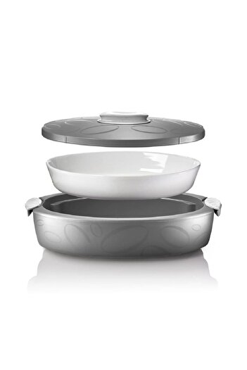 Enjoy Tuttocaldo Oval 4 L Thermal Serving Container Gray