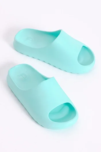 Tonny Black Unisex Aqua Green Comfortable Flat Model Open Front Eva Slippers
