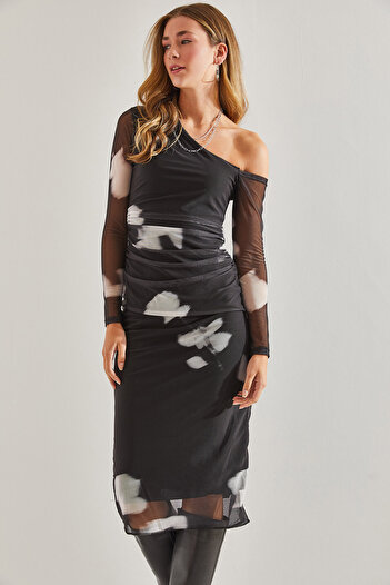 Bianco Lucci Women's Lined Tulle Dress
