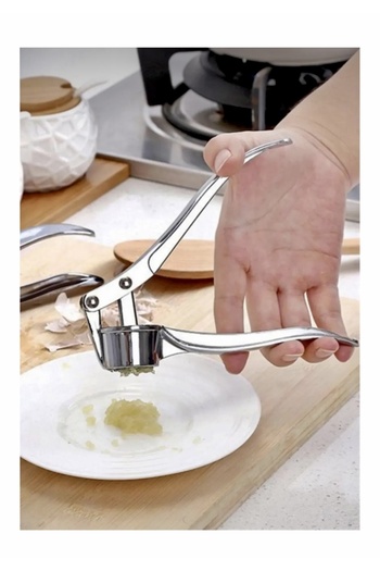 Kitchen Pembelia Set of 2 Stainless Steel Garlic Press and Cast Iron Lemon Squeezer Citrus Juicer