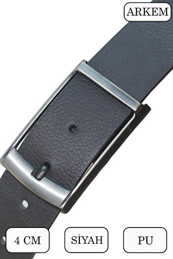 Arkem Black Sports Men's Belt 4 cm