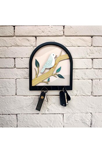CajuArt Bird Detailed Tree Design - Duar Hanger Keychain Decor