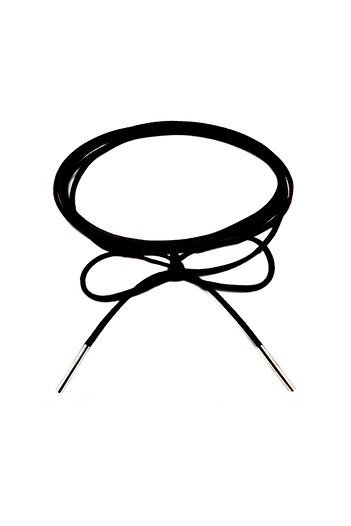 Bijustore Black Color Women's Suede Lace-up Choker Necklace