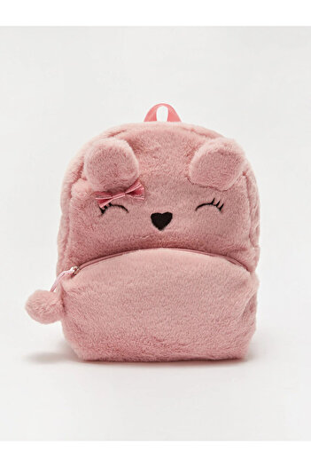 LC Waikiki Embroidered Girl's Plush Backpack