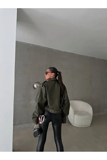 Ekim Store Bikerská bunda z umělé kůže