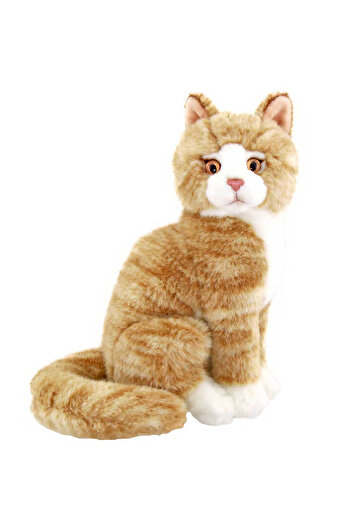 NECO TOYS Peluş Oturan Kedi 22 Cm - Mavi Su Dünyası