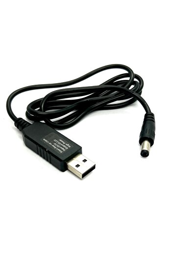 boblov USB DC Dönüştürme Kablosu 5V 12V voltaj Yükseltme Kablosu 5.5x2.5mm Usb to DC smart step-up cable