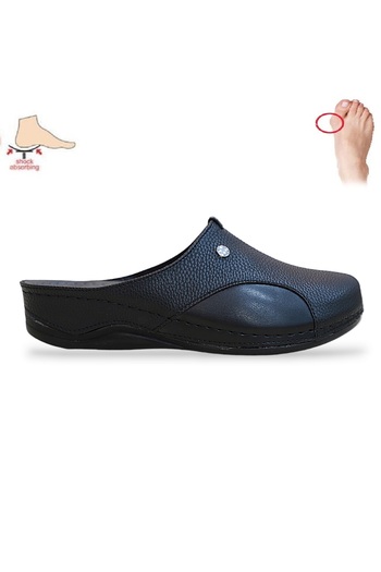 Konfores 1774-9946-24 Papuci de zi cu zi pentru femei cu talpă anatomică completă NEGRI