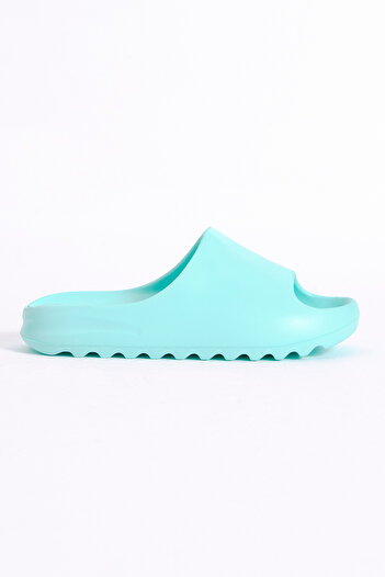 Tonny Black Unisex Aqua Green Comfortable Flat Model Open Front Eva Slippers