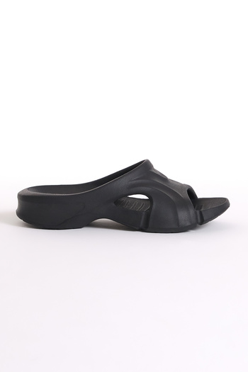 Tonny Black Unisex Black Patterned Thick Soled Eva Slippers