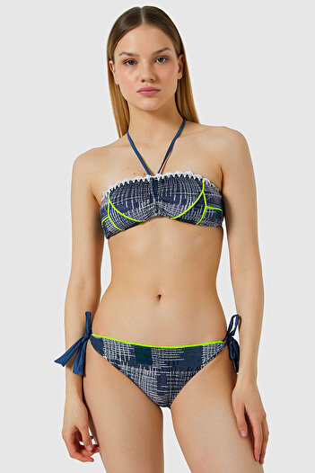 AYYILDIZ 5501 Purple Strapless Bikini Set