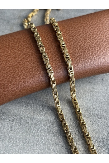 CAPO by Aytaç Yamaç 65cm Gold Renk Çelik Kral Zincir Erkek Kolye