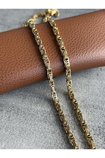 CAPO by Aytaç Yamaç 65cm Gold Renk Çelik Kral Zincir Erkek Kolye