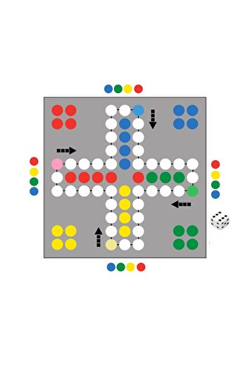 Hdg Magnetic Magnet Ludo Game Board 24cm X24 Cm - And Magnetic Game Stones -
