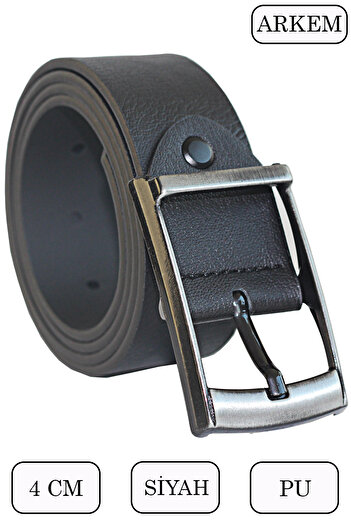 Arkem Black Sports Men's Belt 4 cm