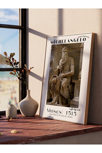 Postifull Michelangelo - the Decalogue of Moses - Moses, Statue of Moses Poster - Unframed Painting - Art Series