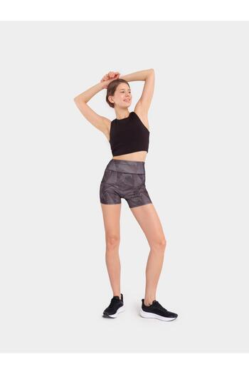 Stage Activewear Anthracite Striped Biker Tights