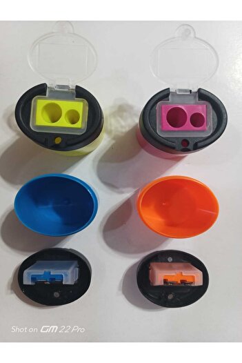 Mikro Large Chamber Pencil Sharpener with Double Opener and Lid (4pcs)