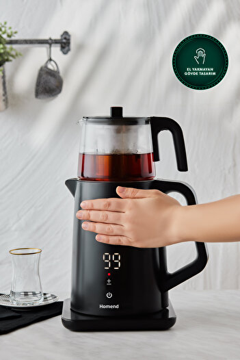 HOMEND Royaltea Cooltouch 1795h Touch-Proof Stainless Steel Talking Tea Machine