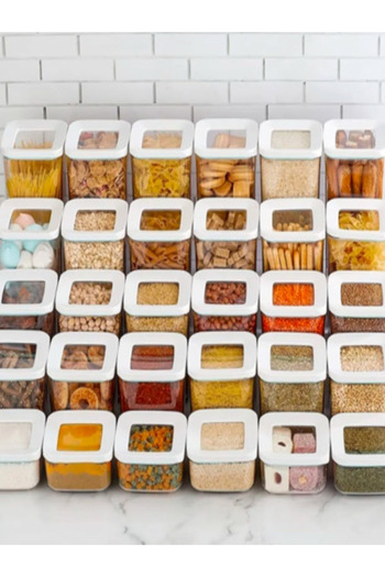 VİP AHMET 6 Set 30 Pieces Square Vacuum Storage Container