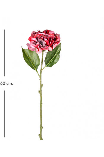 Herdekora Yapay Çiçek Ortanca Tek Dal Küçük Boy Kırmızı 60 Cm.