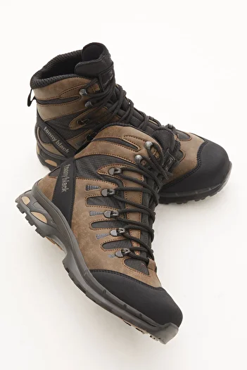 Tonny Black Unisex Mink Black Trekking Boots Tb030